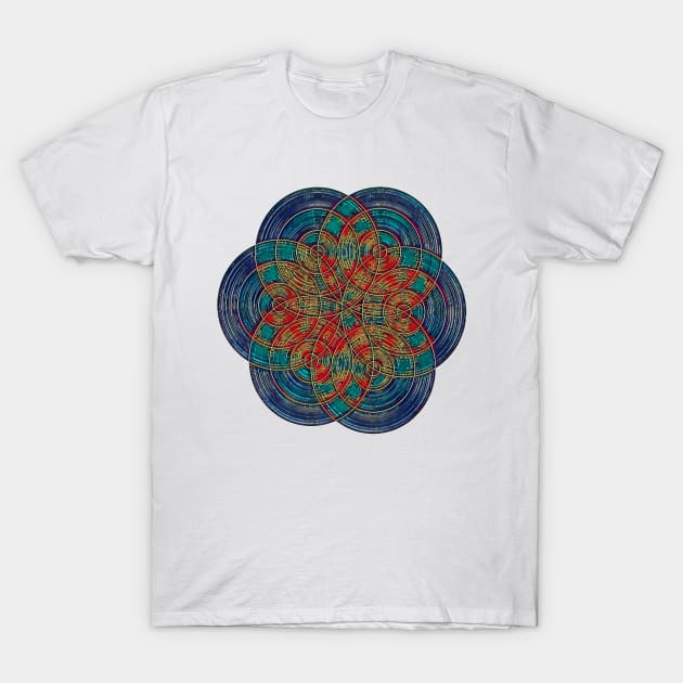 Flower Of Life Distressed T-Shirt by Dual Rogue